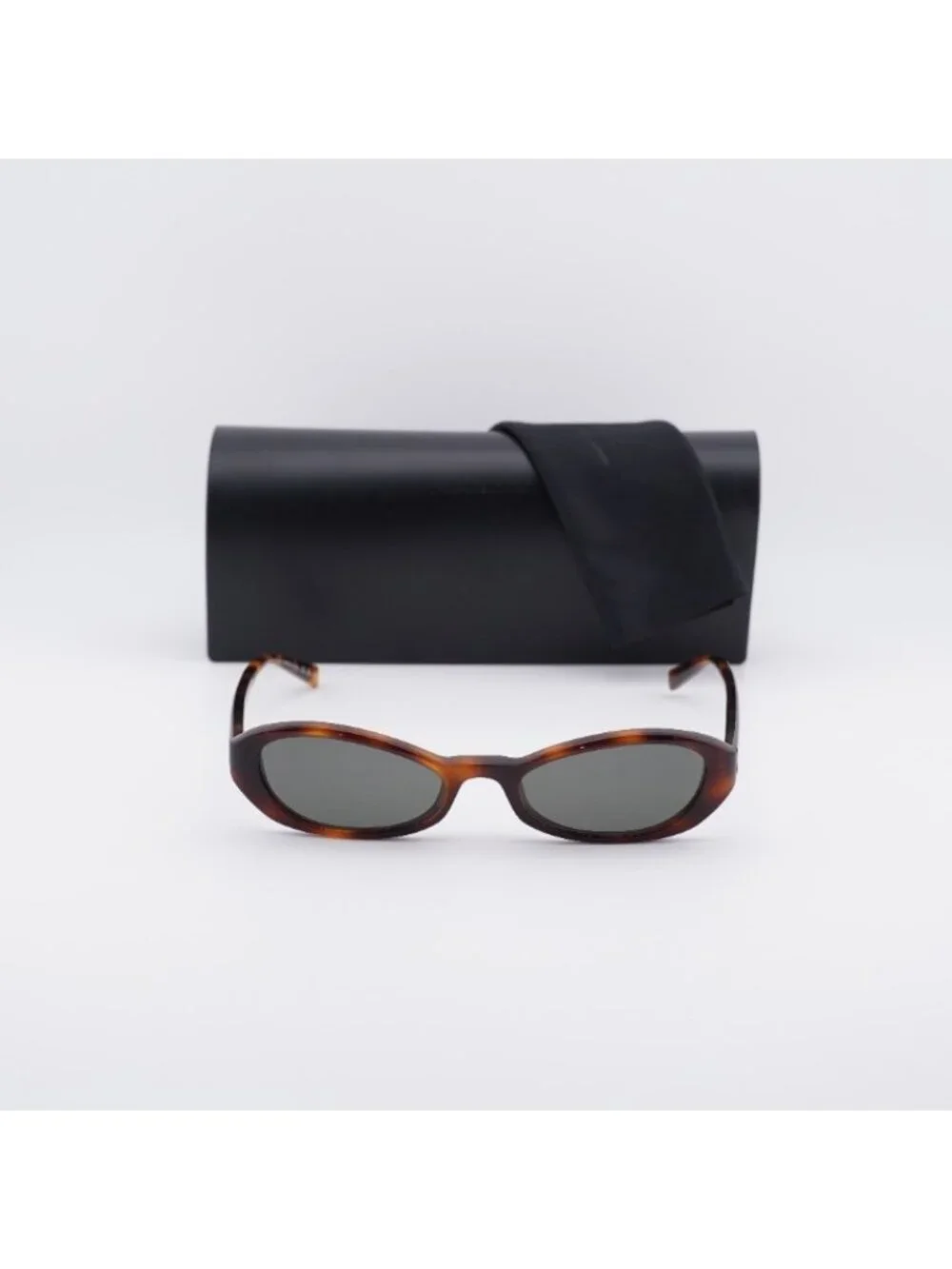 Saint Laurent SL871 SUE 004 Sunglasses Havana Rectangle Frame, Grey Lenses